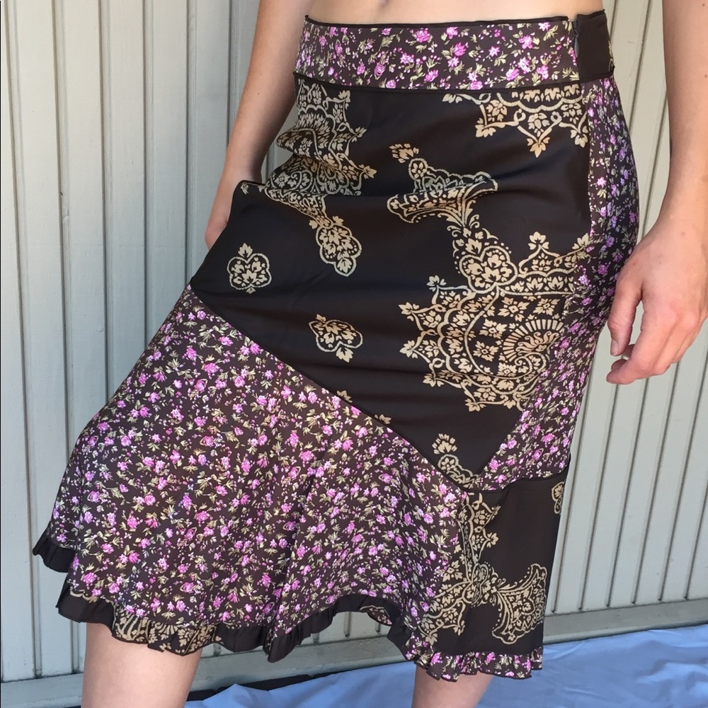 NWOT Kenneth Cole Trumpet Floral Skirt